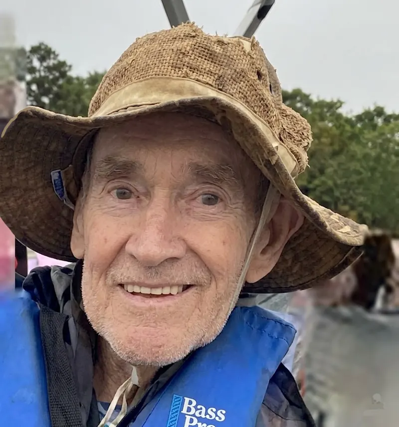 Robert’s father-in-law holding up the crappie he caught on their last fishing trip